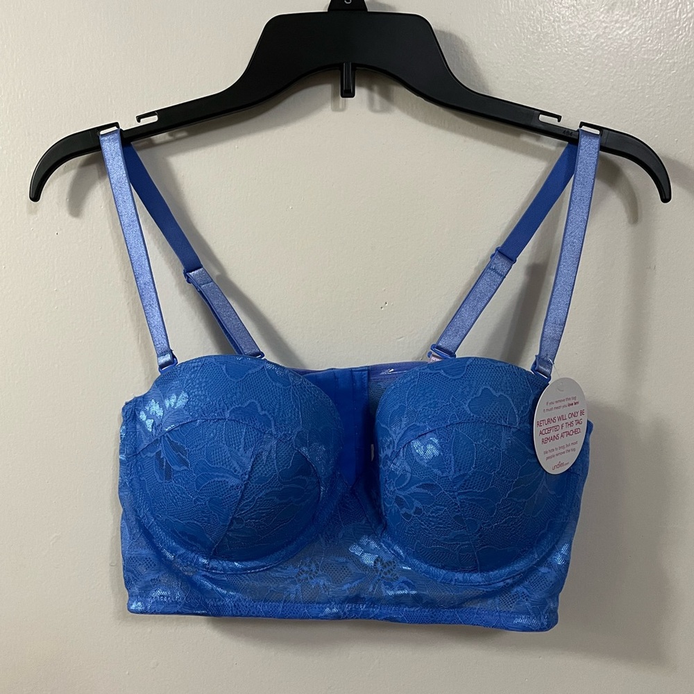 NWT 38D lace longline bra
